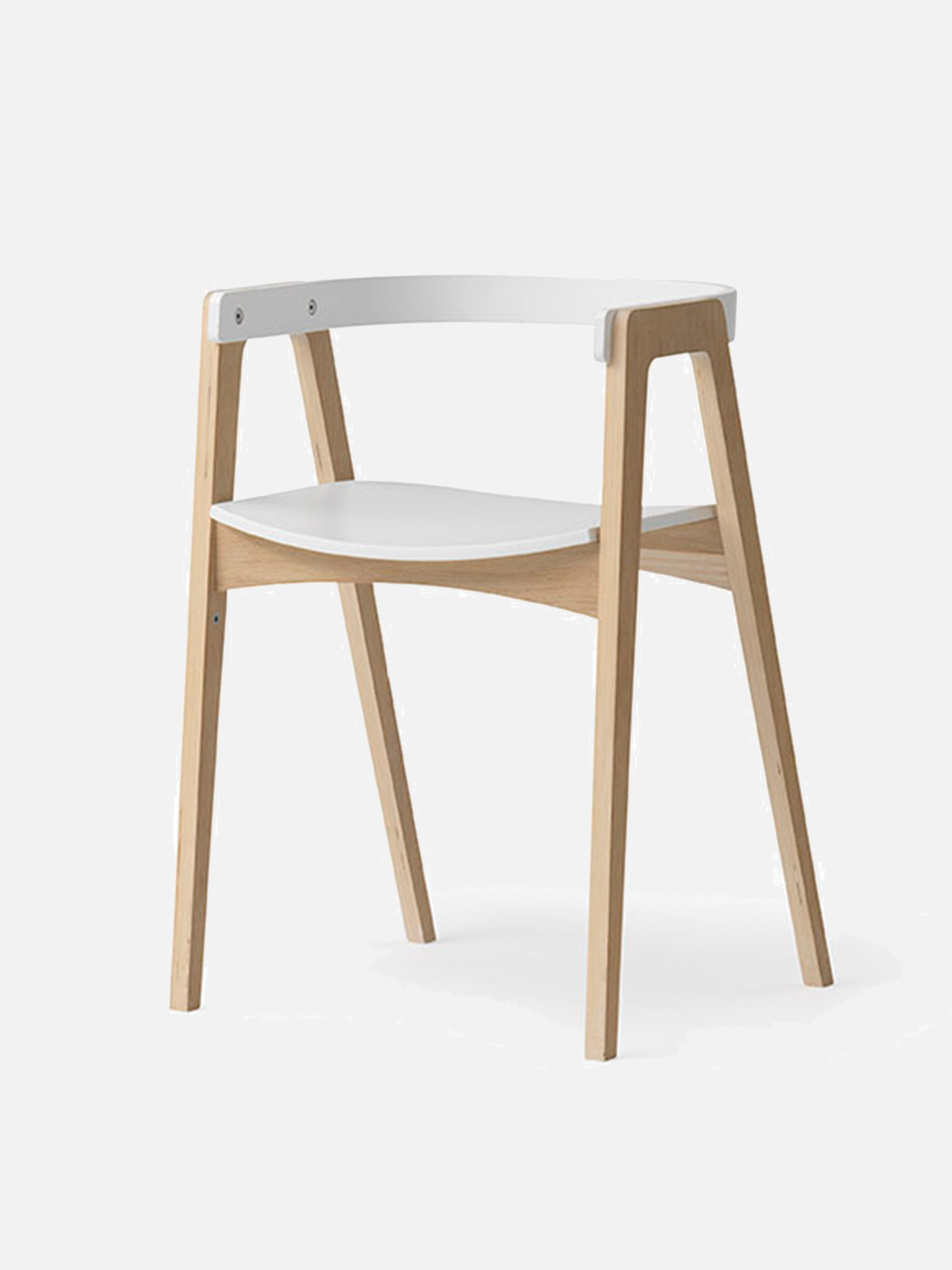 Wood Armlehnstuhl, höhenverstellbar, weiß/Eiche