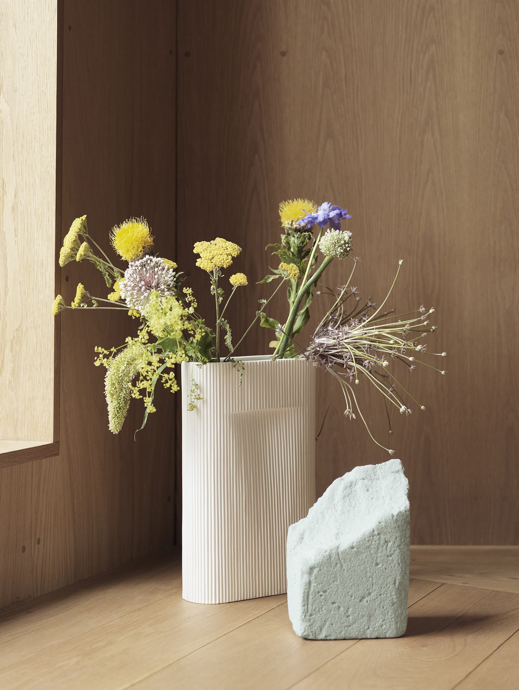 Ridge Vase Large H 48,5 cm - Off-White